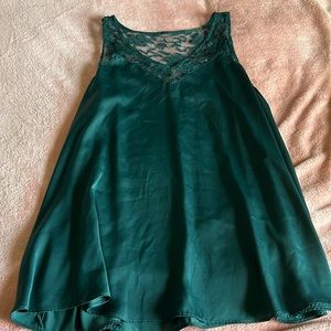 Torrid size 1 satin green lace top